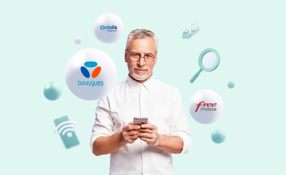 Visuel comparateurs de forfaits mobile seniors